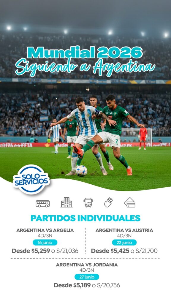 No dejes de disfrutar el mundial de futbol 2026 y viaja con los mejores precios a ver el ultimo mundial de Messi y Cristiano Ronaldo