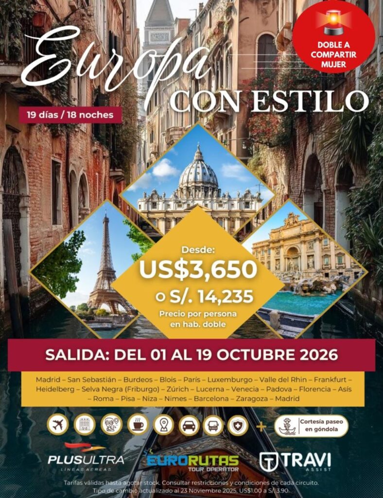 VIAJA ESTE 2026 POR EUROPA